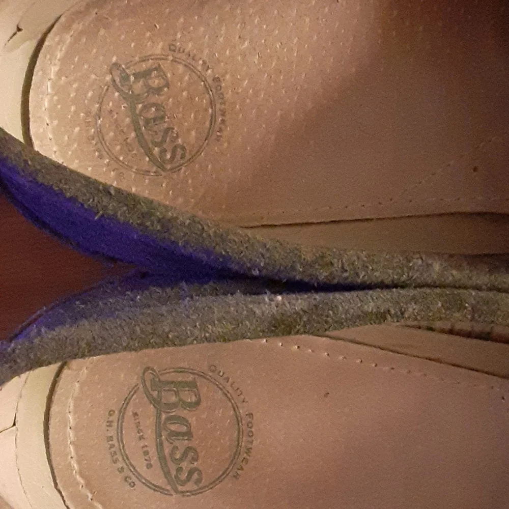 Bass Foster gray suede leather boat shoes white stitching padded insole sz 11 …
